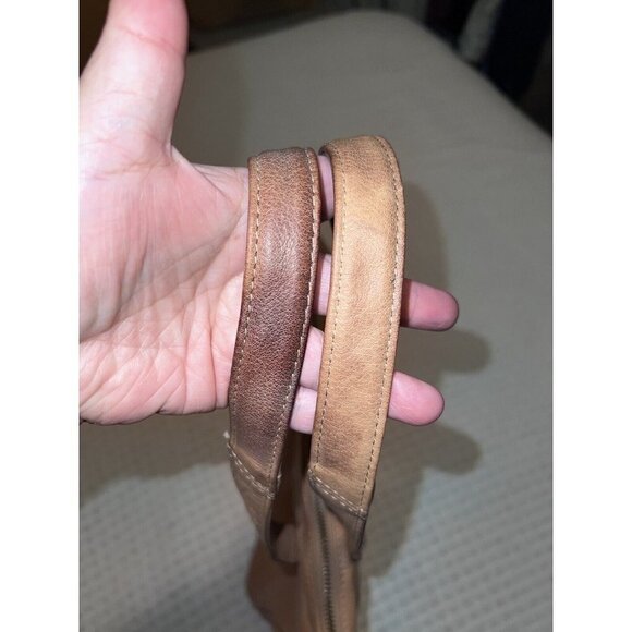 DAY & MOOD Flame Camel Leather Tote Bag Purse Pax Shopper 600026601 - Picture 6 of 12